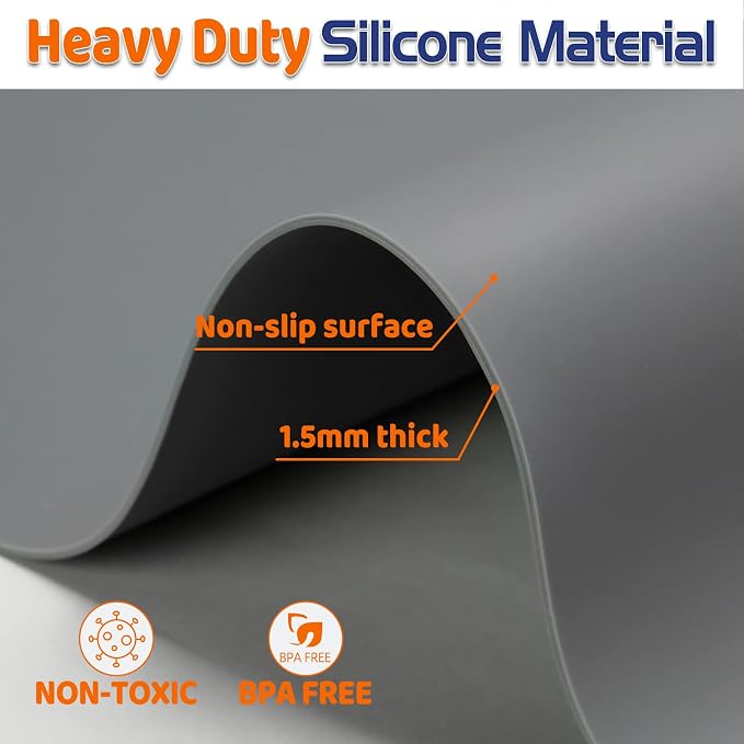 Warome Silicone Mat, 78.7”x 23.6” Heat Resistant Mats - Image 4