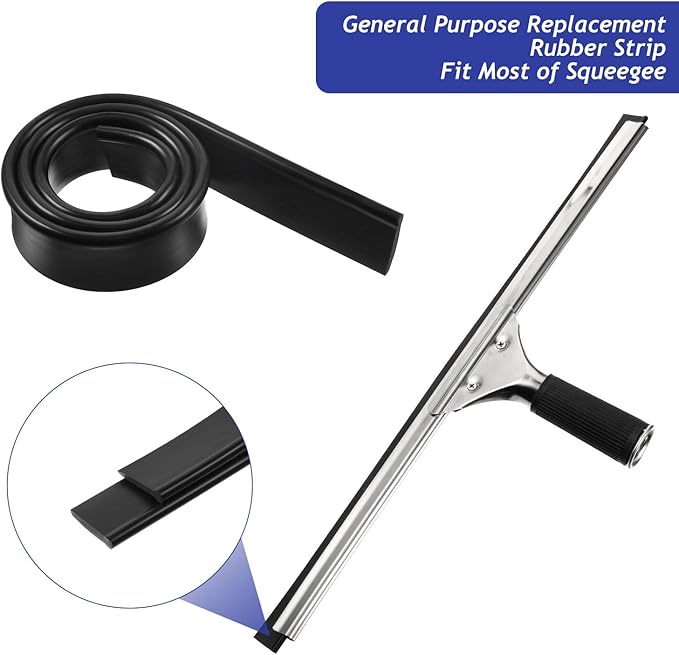 Boao 4 Pieces Replacement Squeegee Rubber 18 Inch Refill Silicone Replacement - Image 3