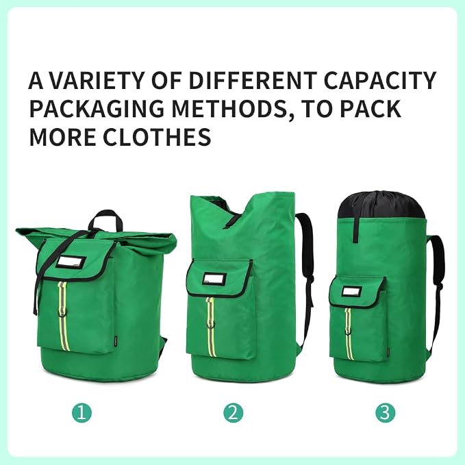 Extra-Large Heavy Duty Laundry Bag Backpack - Image 4
