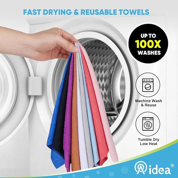 AIDEA Microfiber Cleaning Cloth Roll, Reusable Paper Towels Tear Away Cloth - Image 6