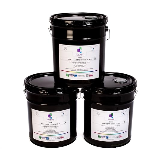colored epoxies 15GLKTCL Clear 15 Gallon Kit Resin and Hardener by ColoredEpoxies