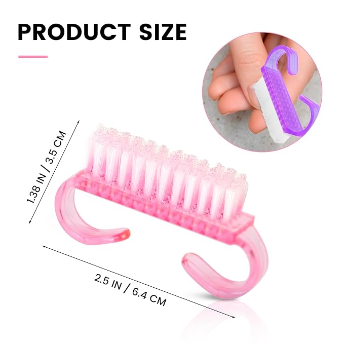 25 Pcs Handle Grip Nail Brush, Fingernail Scrub Cleaning Brushes - Image 2