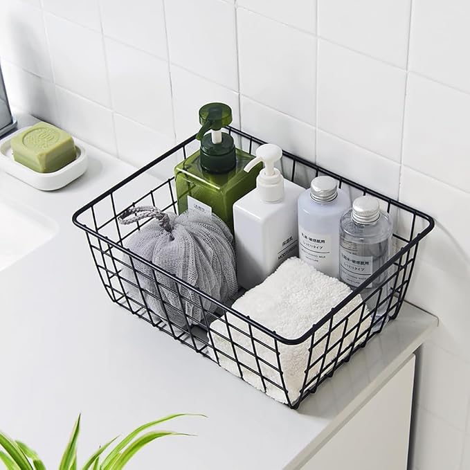 Kitchen Wire Baskets Farmhouse Decor Metal Food Storage Organizer, Household - Image 7