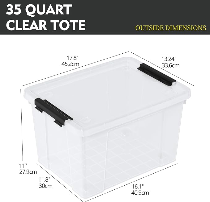 4-Pack Plastic Storage Bins - Image 2
