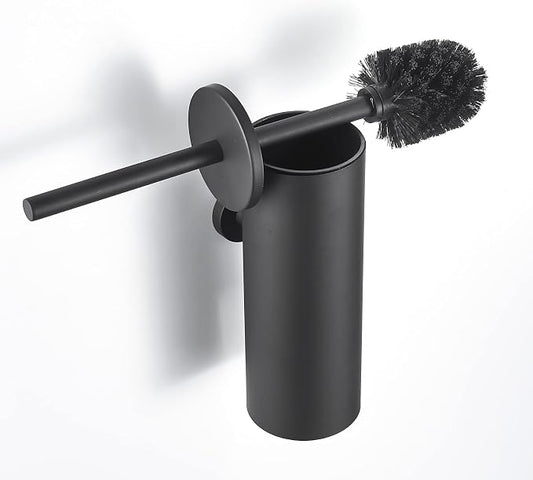 Toilet Brush and Holder Matte Black Toilet Bowl Brush Wall Mounted Toilet Brush by TINYROW