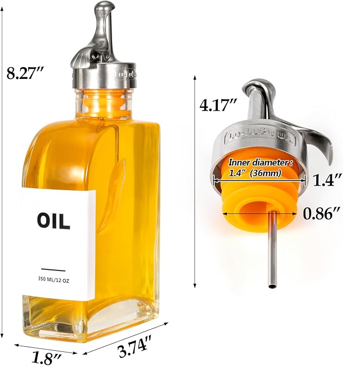 Glass Olive Oil Dispenser Bottle - Image 4