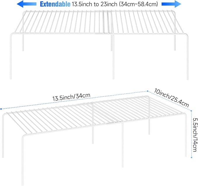 Expandable Storage Shelf, Pantry Organizers and Storage, Adjustable Rustproof - Image 3