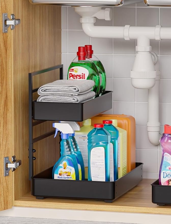 EVERIE Metal Pull Out Slide Shelf Organizer by EVERIE