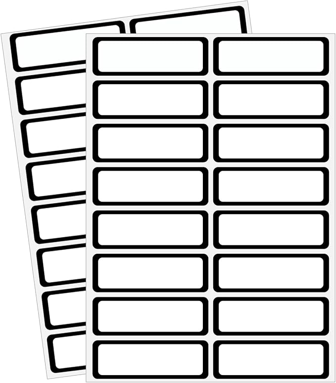 STARLIBOO Color-Coding Removable Labels, Rectangular 1 x 3"" Freezer Labels by STARLIBOO