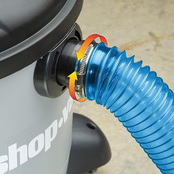 Dust Right 2.5'' Shop Vac Hose Kit – Expandable Blue Shop Vac – 2-1/2” Elastic - Image 3