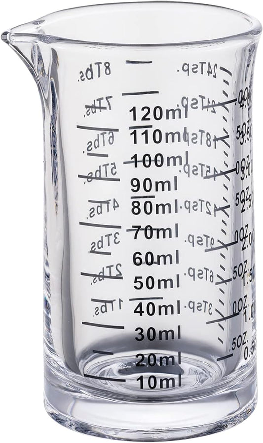 Ackers 4 Oz Glass Measuring Cup, Borosilicate Shot Glass by AckersBORO33