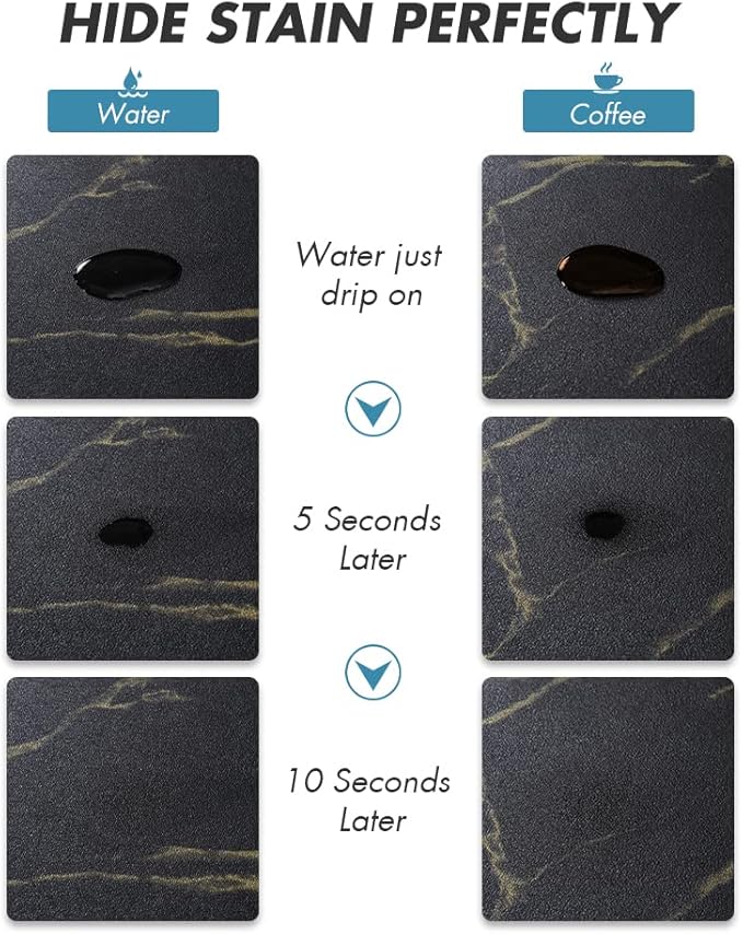 AMOAMI Coffee Mat Hide Stain Rubber Backed Absorbent Dish Drying Mat - Image 2