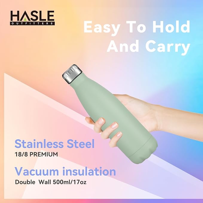 HASLE OUTFITTERS 17oz Stainless Steel Water Bottles Bulk, Vacuum Insulated - Image 3