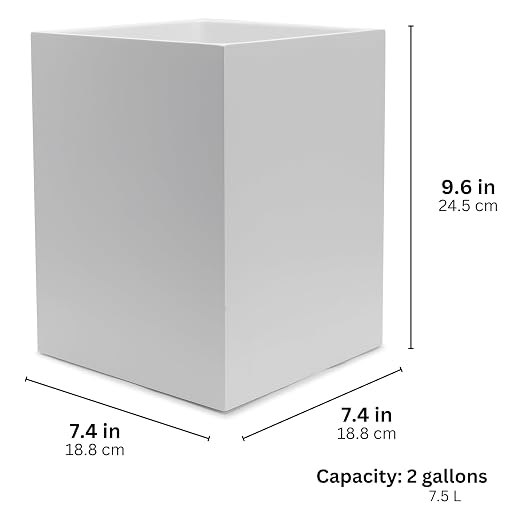 Matte White Square Small Trash Can, 2 Gallons / 7.5L Garbage Can, Waste Basket - Image 5