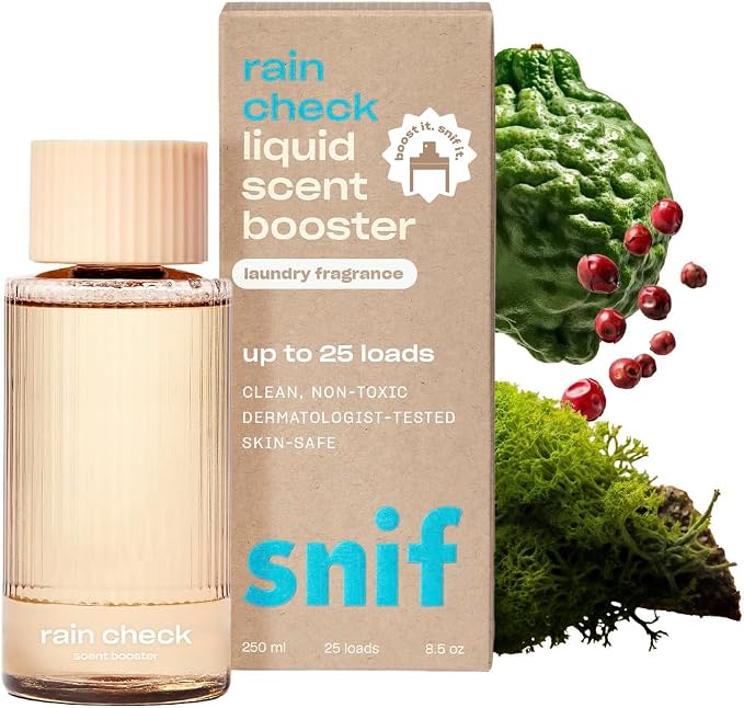 Snif Rain Check Scent Booster, Clean and Crisp Scent, 25 Loads, Non-Irritating by Snif