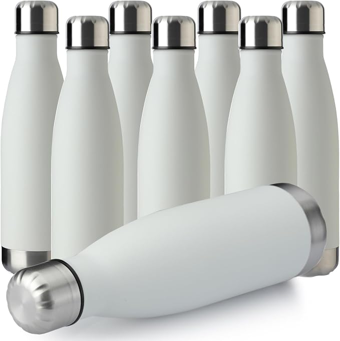 MEWAY 17oz Sport Water Bottle 8 Pack Vacuum Insulated Stainless Steel Sport by MEWAY
