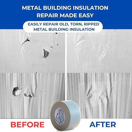 BlueTex Insulationㅤ3 Wide x 180' Long White Vapor Barrier Seam Tape - Image 6