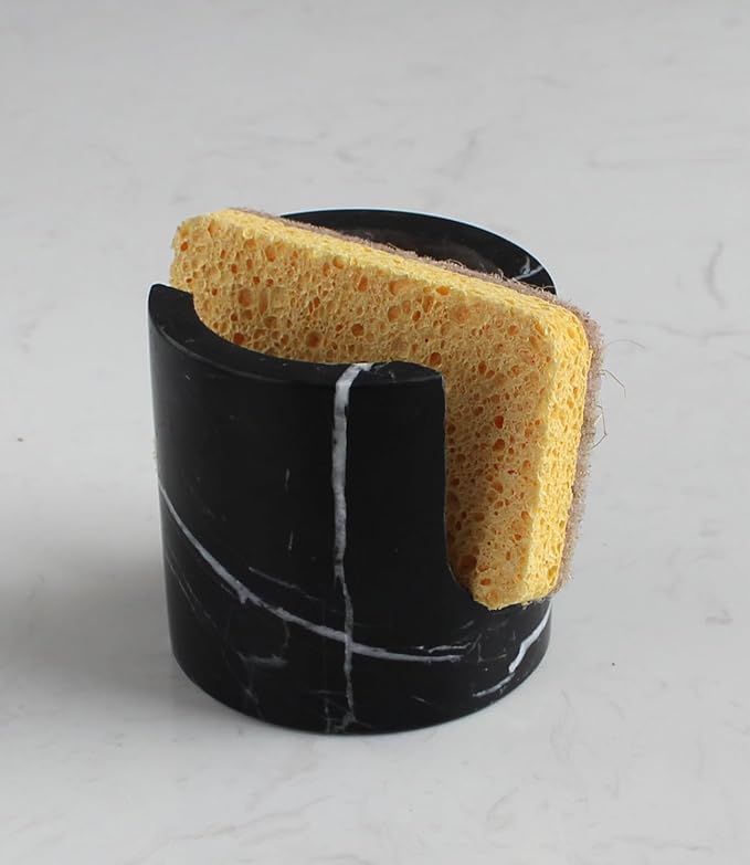 Natural Black Marble Sponge Holder by Nawgnail