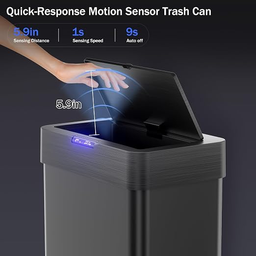 TLSUNNY 21.1 Gallon Motion Sensor Trash Can, Touchless Automatic Garbage Can - Image 3