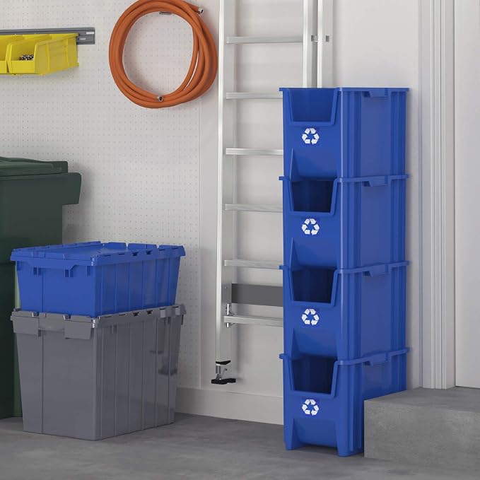 Commercial Industrial Heavy Duty Stackable Open-Front Recycling Bin Box - Image 5