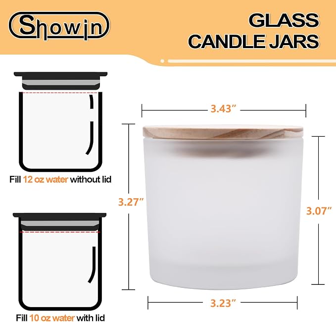 12 OZ Thick Candle Jars for Making Candles 12 Pcs, Empty Jars - Image 6