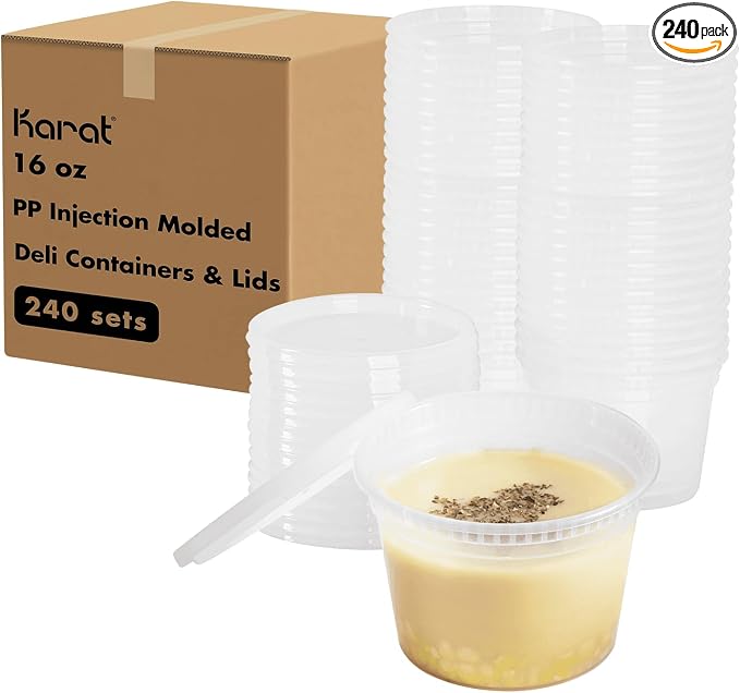 Karat Clear PP Injection Molded Round Deli Containers by Karat
