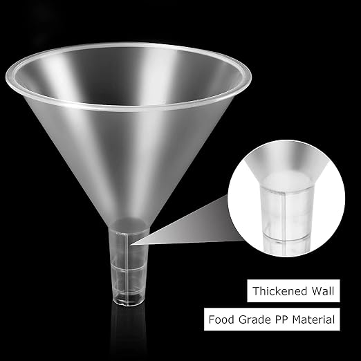 RHBLME 20 PCS Plastic Funnels Set, 4.7 Inch Wide Mouth Clear Plastic Funnels - Image 3