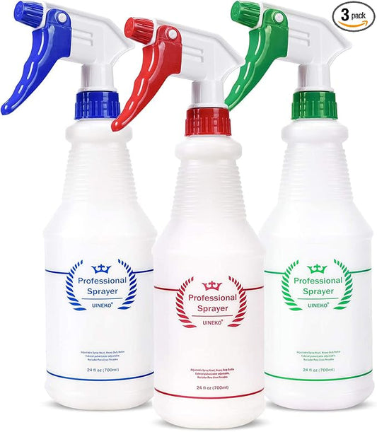 Plastic Spray Bottle Heavy Duty All-Purpose Empty Spraying Leak Proof Mist by Uineko