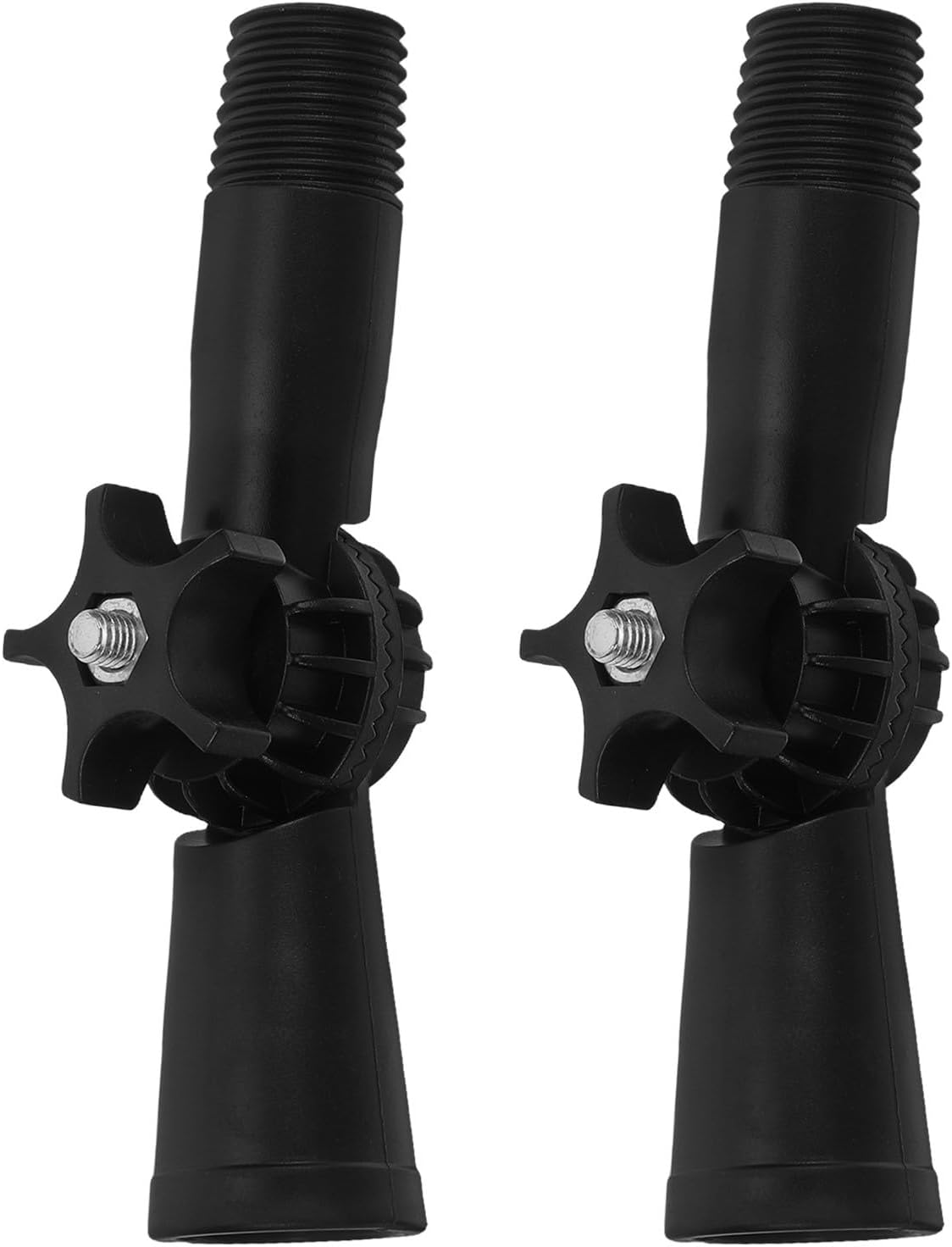 BESTYASH 2pcs Adjustable Angle Adapter for Extension Pole, Threaded Mop Pole Connector, Rotatable Swivel Joint for Duster Attachments, Paint Roller Rod, Window Cleaning Tools, 0. 71 Inch Diameter