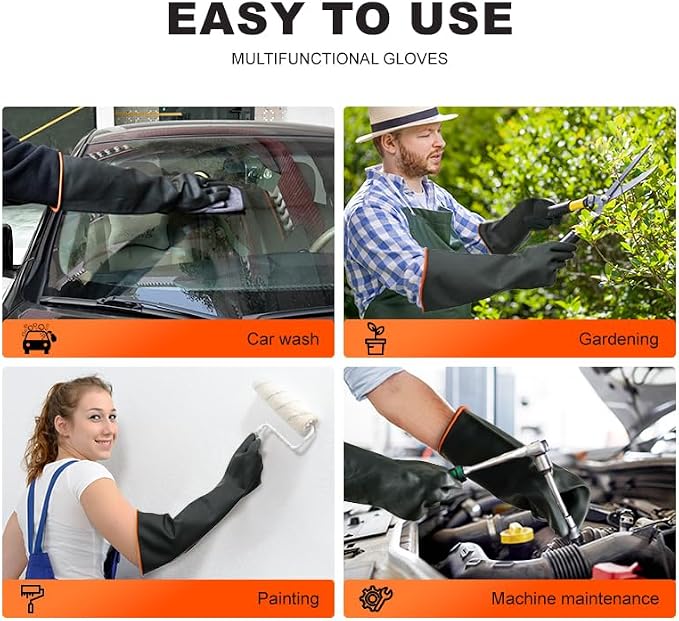 Heavy Latex Chemical Resistant Gloves - Image 10