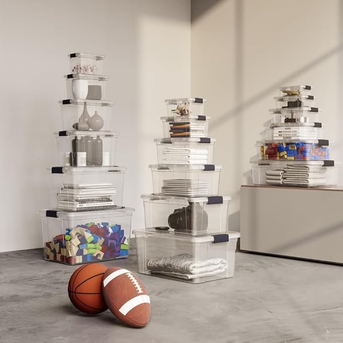 Superio Storage Bins with Lids, Stackable Totes, BPA Free, Odor Free, Organizer - Image 9