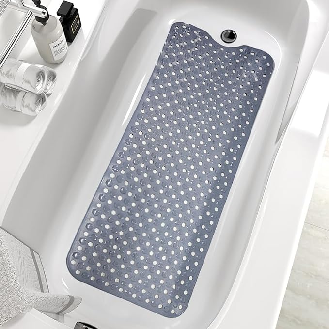 Bath Tub Mat Non Slip, 39 x 16 Inch Long Shower Mat, Machine Washable Bathmat - Image 4
