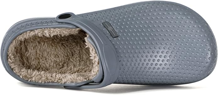 Womens Mens Fur Lined Clogs Waterproof Garden Shoes Winter Warm Fleece Lining - Image 4