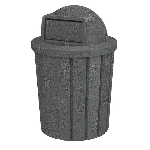 42 Gallon Slated Circle 100% Recycled Plastic Heavy Duty Outdoor Trash Can by SturdyEssentials
