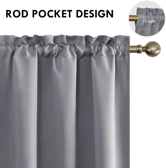 DWCN Blackout Curtains for Living Room Thermal Insulated, Energy Saving & Noise - Image 4