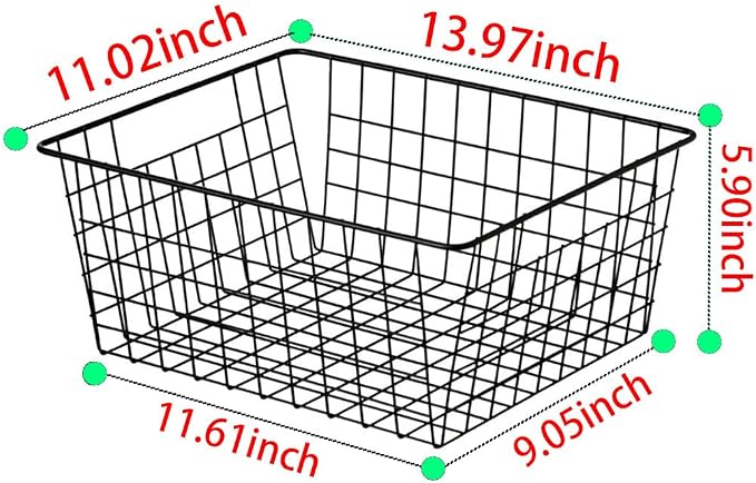 Kitchen Wire Baskets Farmhouse Decor Metal Food Storage Organizer, Household - Image 2