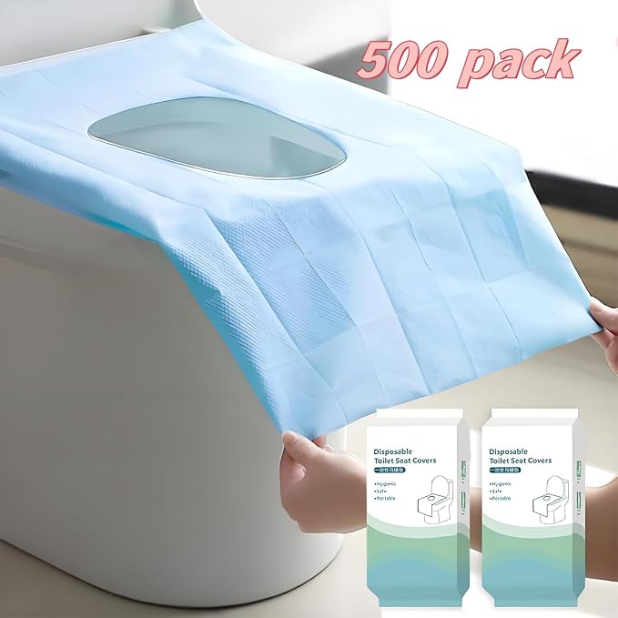 500-Pack XL Disposable Toilet Seat Covers, 16 × 24 inches Waterproof - Image 5