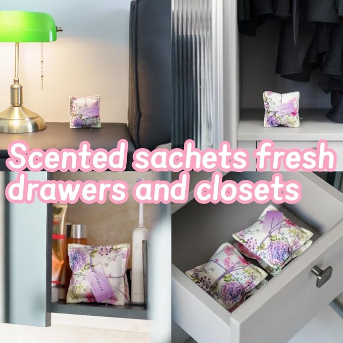 AUCUDA 4 Packs Lavender Scented Sachets Bags - Image 4