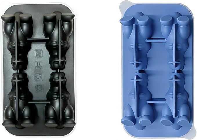 7.48inch Newly Upgraded 4-grid 3D Dinosaur Ice Tray and Covered Silicone Ice by Unknown