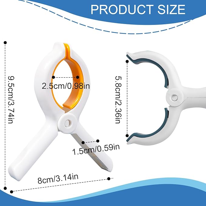 3.7 Inch Towel Clips for Beach Chairs 6 Pack, Beach Towel Clips Great Hold - Image 5