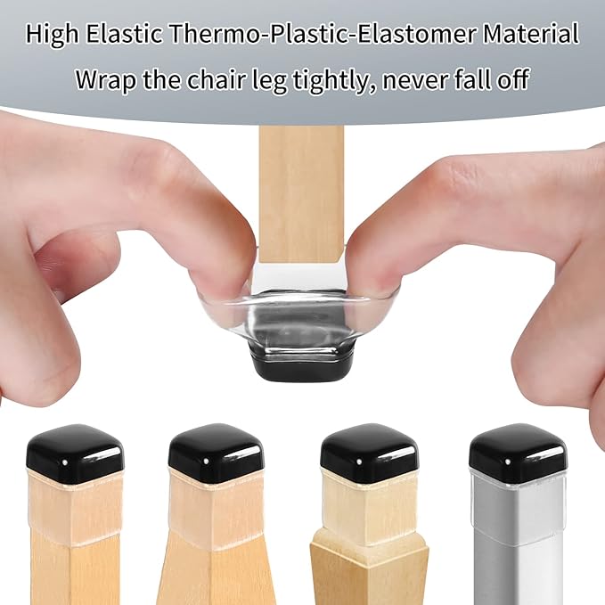 Ezprotekt 24 Pcs Clear Chair Leg Sliders - Image 5