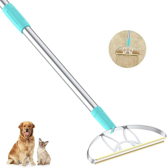 63“Ultra Long Carpet Rake by LINTPLUS-Heavy Duty Carpet Scraper & Pet Hair by LINTPLUS