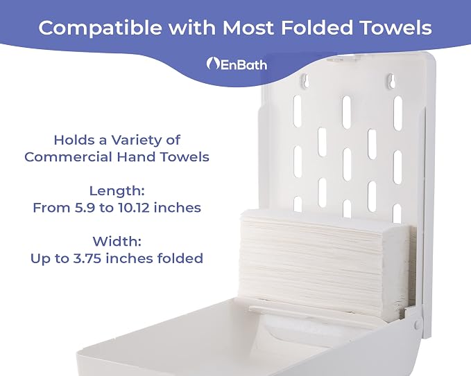 Commercial Paper Towel Dispenser Wall Mount, Holds 500 Multifold, Z Fold - Image 3