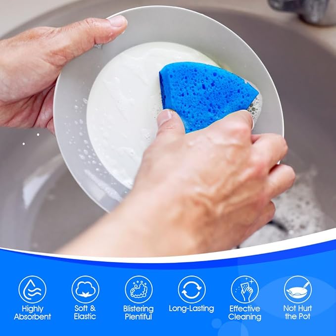 Orighty Non-Scratch Cellulose Scrub Sponges 24 Pack, Kitchen Sponges - Image 6