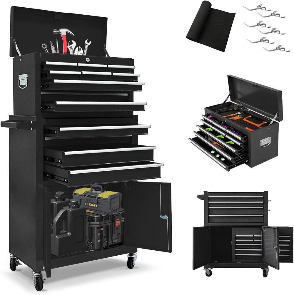 13-Drawer Tool Chest with Double Doors, Rolling Tool Box