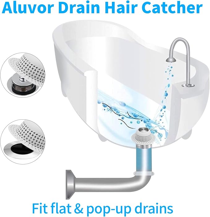 Shower Drain Hair Catcher, Bathtub Drain Cover Foldable Silicone Shower & Tub - Image 3