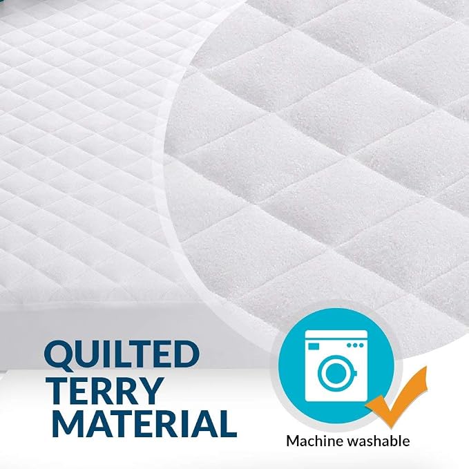 Crib Mattress Protector 100% Waterproof, Noiseless – Viscose Made from Quilted - Image 6