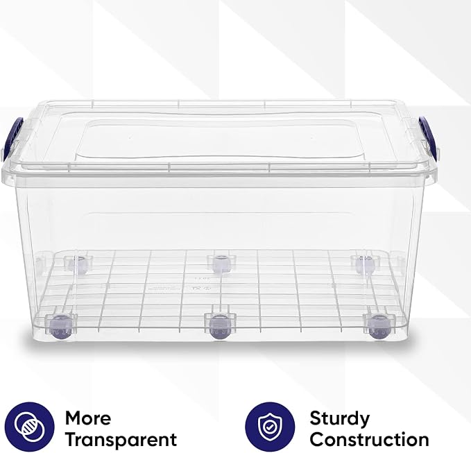 Superio Storage Bins with Lids, Stackable Totes, BPA Free, Odor Free, Organizer - Image 5
