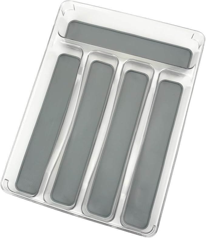 5 Compartments Silverware Tray for Drawer, Plastic Utensil Cutlery Drawer by LeMuna