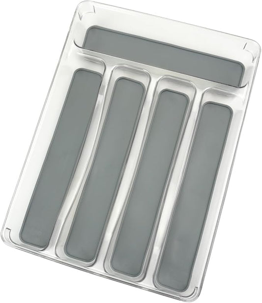 5 Compartments Silverware Tray for Drawer, Plastic Utensil Cutlery Drawer by LeMuna